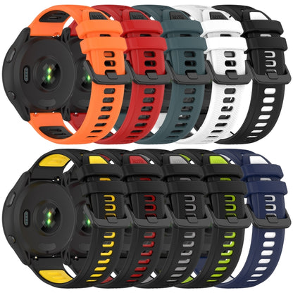 For Honor Magic Watch 2 46mm 22mm Sports Two-Color Silicone Watch Band(Orange+Black) - Watch Bands by buy2fix | Online Shopping UK | buy2fix