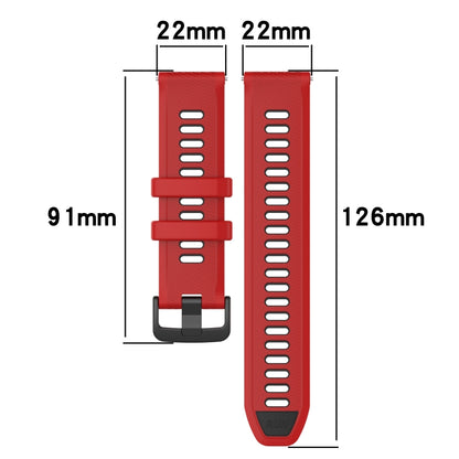 For Huawei Watch GT 2E 22mm Sports Two-Color Silicone Watch Band(Red+Black) - Watch Bands by buy2fix | Online Shopping UK | buy2fix