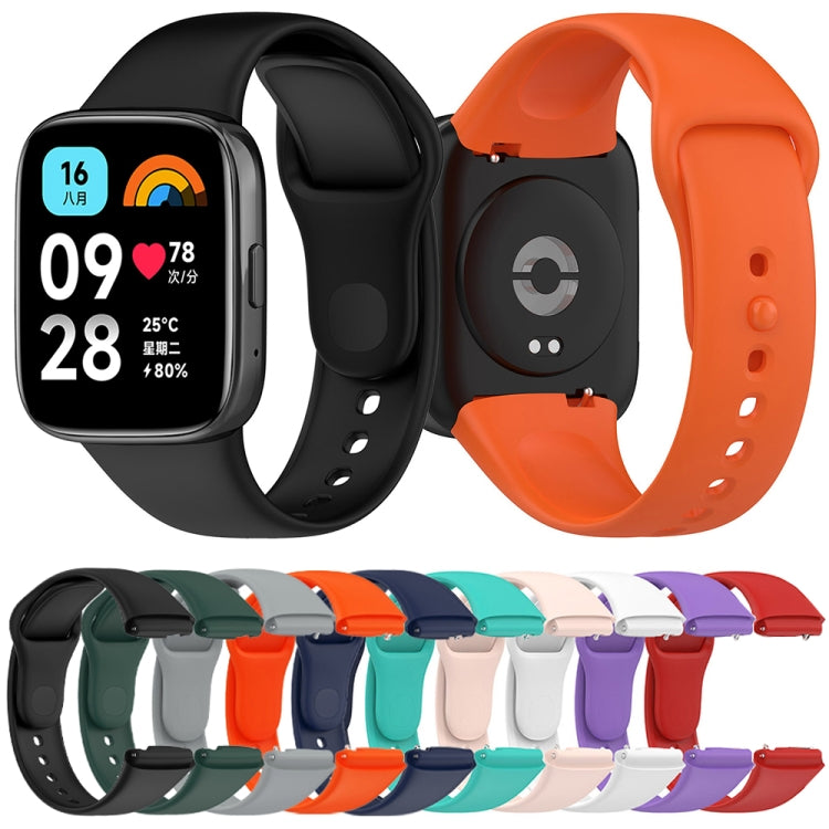 For Redmi Watch 3 Lite Sports Solid Color Silicone Replacement Watch Band(Purple) - Watch Bands by buy2fix | Online Shopping UK | buy2fix