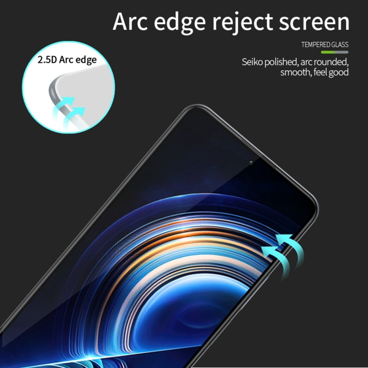 For Xiaomi Poco F5 PINWUYO 9H 2.5D Full Screen Tempered Glass Film(Black) -  by PINWUYO | Online Shopping UK | buy2fix