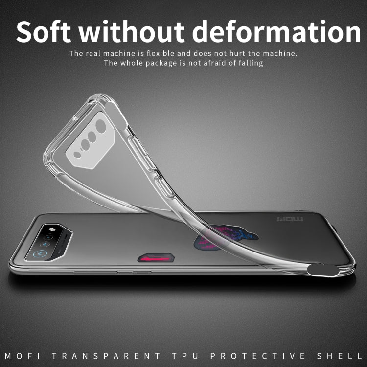 For ASUS ROG Phone 7 MOFI Ming Series Ultra-thin TPU Phone Case(Transparent) - ASUS Cases by MOFI | Online Shopping UK | buy2fix