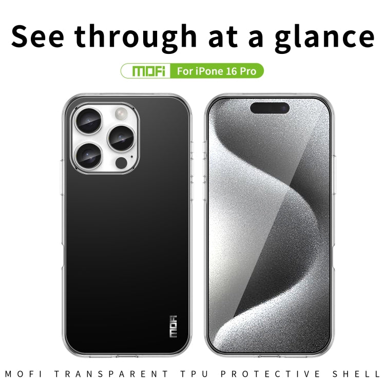 For iPhone 16 Pro MOFI Ming Series Ultra-thin TPU Phone Case(Transparent) - More iPhone Cases by MOFI | Online Shopping UK | buy2fix