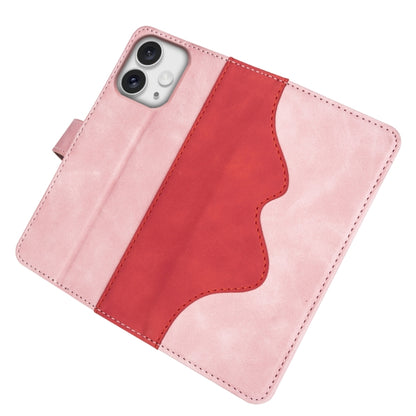 For iPhone 16 Pro Stitching Horizontal Flip Leather Phone Case(Red) - iPhone 16 Pro Cases by buy2fix | Online Shopping UK | buy2fix