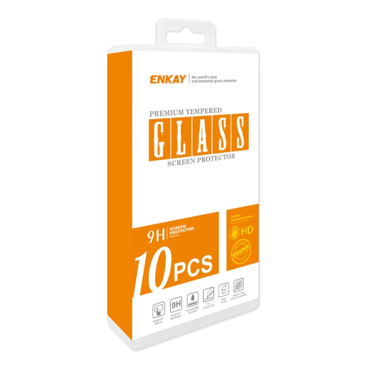 For Honor 70 Lite / X5 / X6 10pcsENKAY Hat-Prince Full Glue High Aluminum-silicon Tempered Glass Film - Honor Tempered Glass by ENKAY | Online Shopping UK | buy2fix