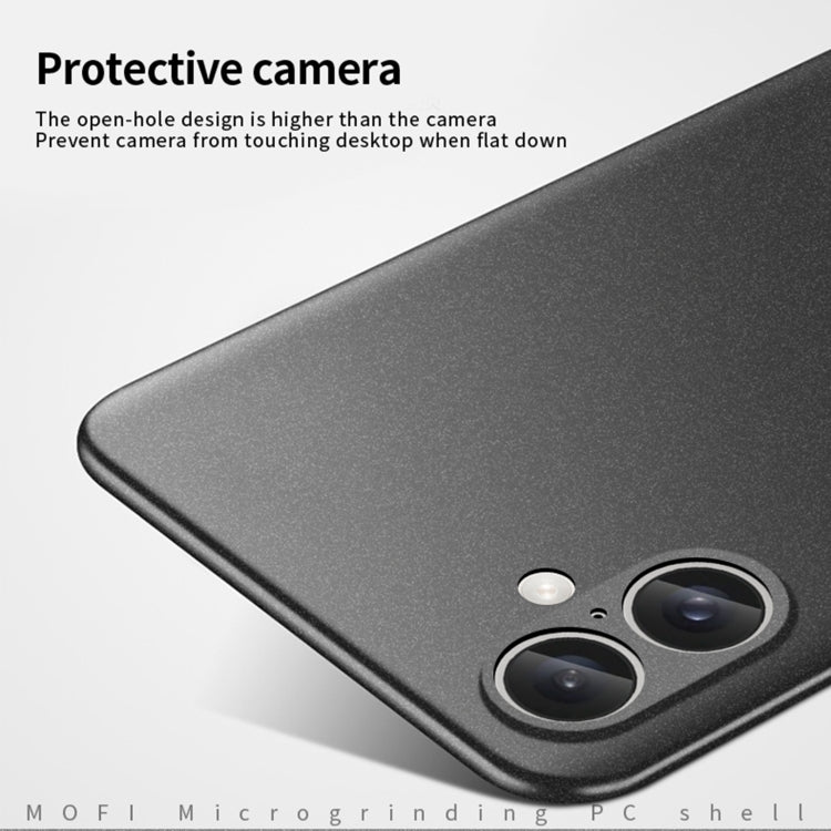 For iPhone 16 MOFI Fandun Series Frosted PC Ultra-thin All-inclusive Phone Case(Black) - iPhone 16 Cases by MOFI | Online Shopping UK | buy2fix