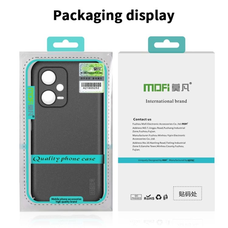 For Xiaomi Redmi Note 12 Pro+ Global MOFI Fandun Series Frosted PC Ultra-thin All-inclusive Phone Case(Gray) - Xiaomi Cases by MOFI | Online Shopping UK | buy2fix