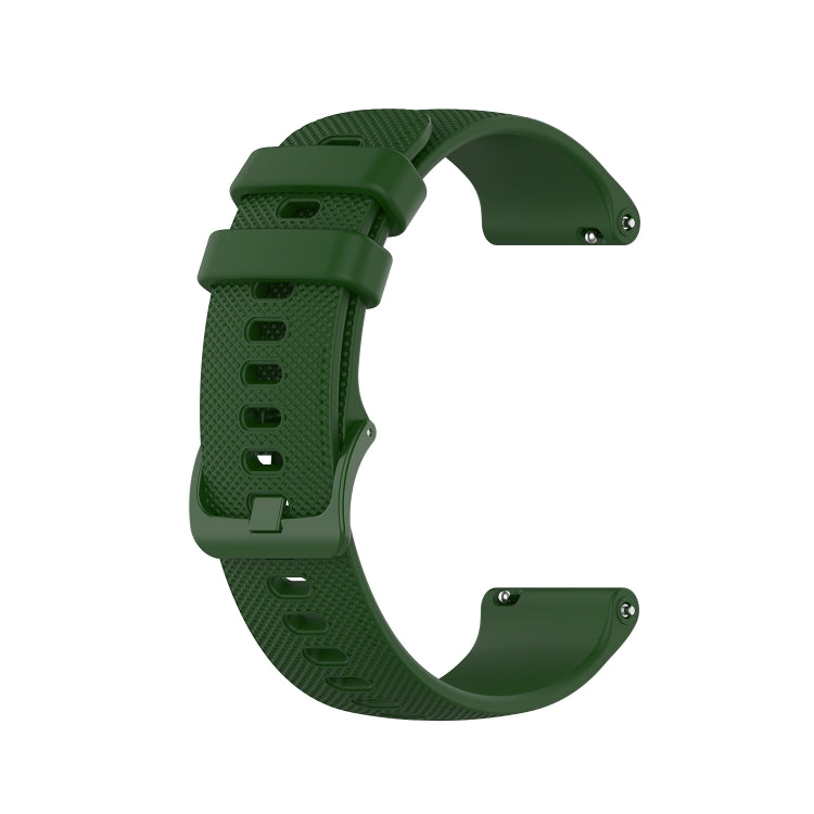 For Samsung Galaxy Watch 5  40mm 20mm Checkered Silicone Watch Band(Army Green) - Watch Bands by buy2fix | Online Shopping UK | buy2fix