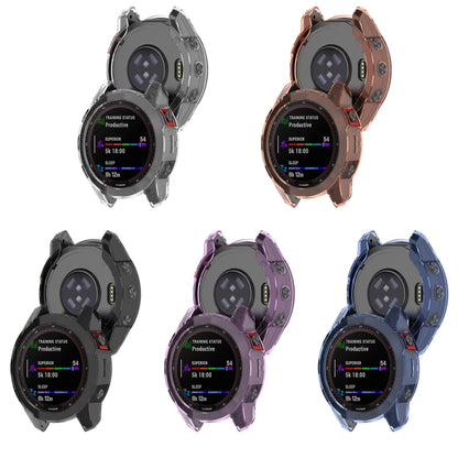 For Garmin Fenix 7S Pro Half-Package TPU Watch Protective Case(Transparent) - Watch Cases by buy2fix | Online Shopping UK | buy2fix