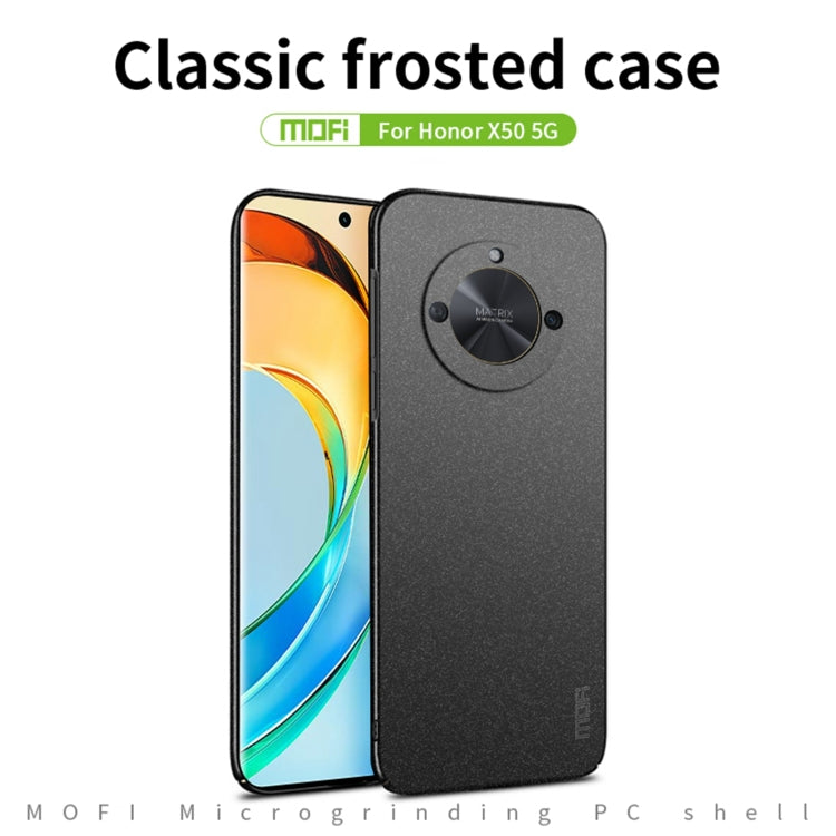 For Honor X50 5G MOFI Fandun Series Frosted PC Ultra-thin All-inclusive Phone Case(Black) - Honor Cases by MOFI | Online Shopping UK | buy2fix