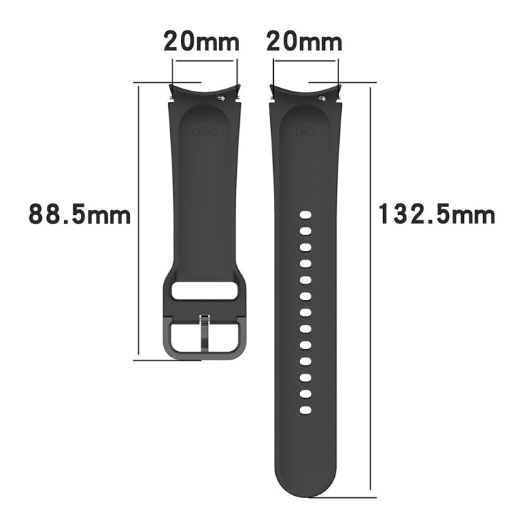 For Samsung Galaxy Watch4 44mm JUNSUNMAY Silicone Adjustable Strap + Full Coverage PMMA Screen Protector Kit(Grey) - Watch Bands by JUNSUNMAY | Online Shopping UK | buy2fix