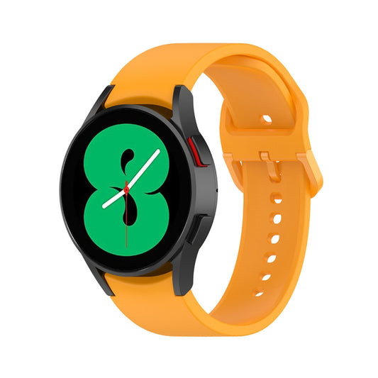 For Samsung Galaxy Watch6 / 6 Classic JUNSUNMAY Solid Color Silicone Adjustable Watch Band(Orange) - Watch Bands by JUNSUNMAY | Online Shopping UK | buy2fix