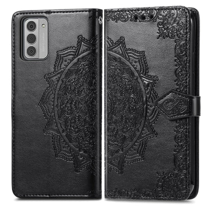 For Nokia G42 Mandala Flower Embossed Leather Phone Case(Black) - Nokia Cases by buy2fix | Online Shopping UK | buy2fix