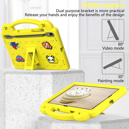 For Samsung Galaxy Tab S9 FE / X510N Handle Kickstand Children EVA Shockproof Tablet Case(Yellow) - Galaxy Tab S9 FE by buy2fix | Online Shopping UK | buy2fix