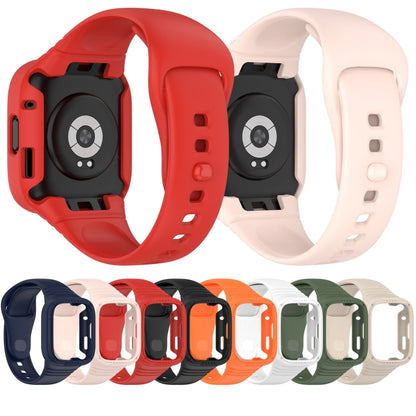 For Redmi Watch 3 Integrated Fully Enclosed Silicone Watch Band(White) - Watch Bands by buy2fix | Online Shopping UK | buy2fix