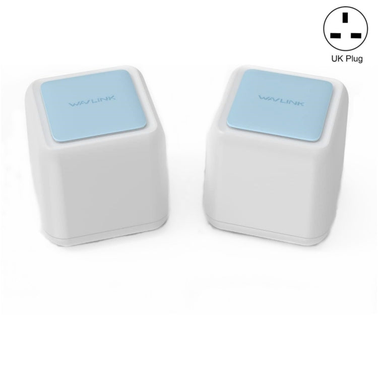 WAVLINK WN535M2 For Home Office 2pcs Mesh Wireless Router AC1200 Dual Band WiFi Signal Booster, Plug:UK Plug - Wireless Routers by WAVLINK | Online Shopping UK | buy2fix