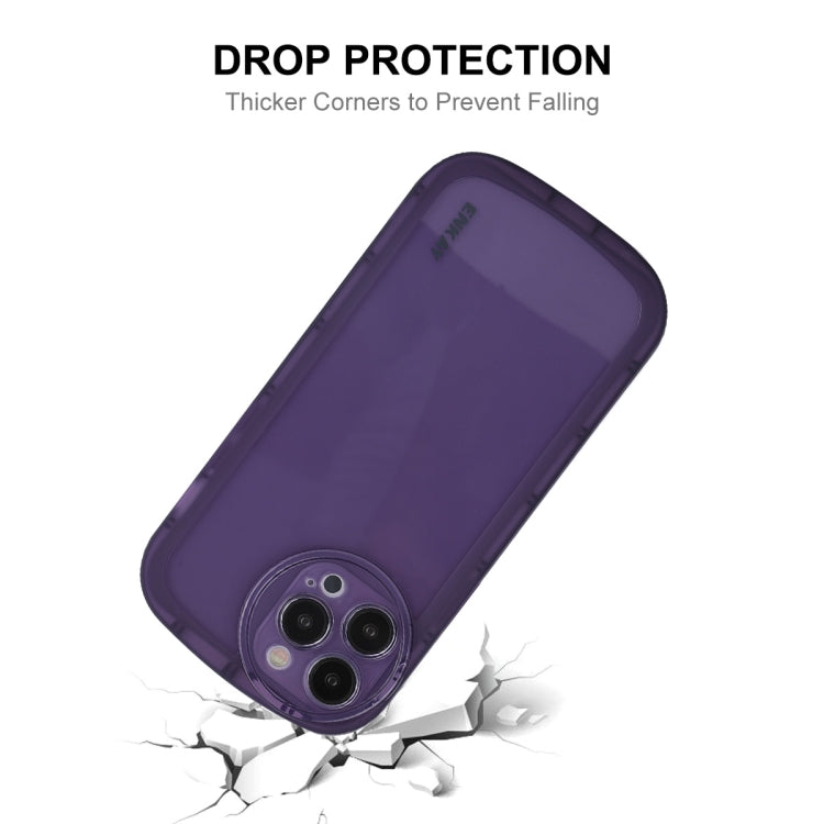 For iPhone 15 Plus ENKAY Hat-Prince Translucent Matte TPU Shockproof Phone Case(Purple) - iPhone 15 Plus Cases by ENKAY | Online Shopping UK | buy2fix