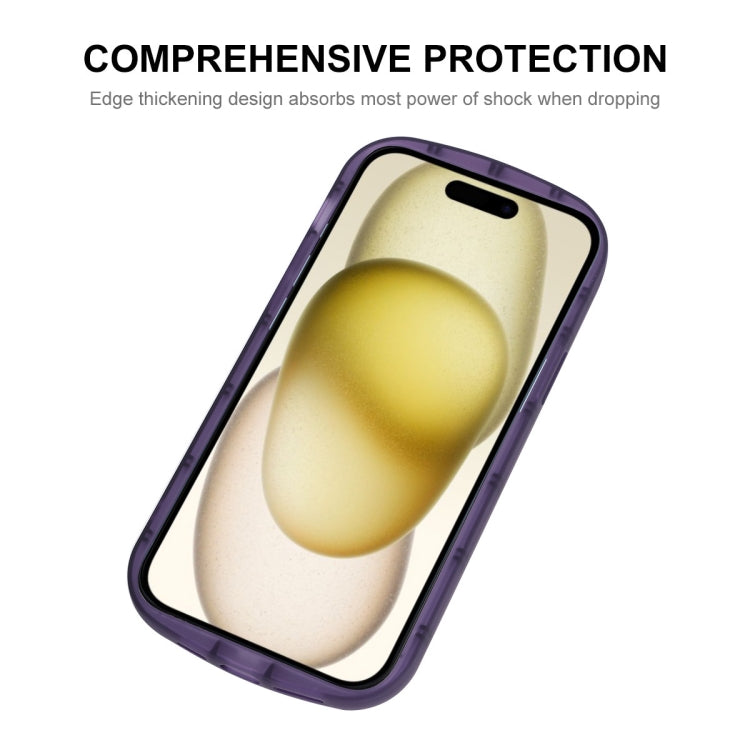 For iPhone 15 Plus ENKAY Hat-Prince Translucent Matte TPU Shockproof Phone Case(Purple) - iPhone 15 Plus Cases by ENKAY | Online Shopping UK | buy2fix