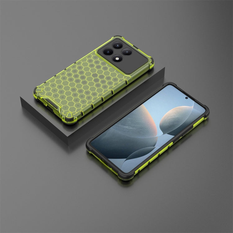 For Redmi K70E Shockproof Honeycomb Phone Case(Green) - K70E Cases by buy2fix | Online Shopping UK | buy2fix
