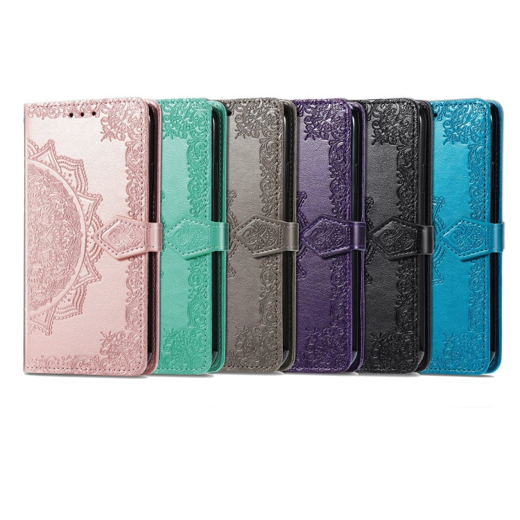 For Xiaomi Redmi K70 Mandala Flower Embossed Leather Phone Case(Blue) - K70 Cases by buy2fix | Online Shopping UK | buy2fix