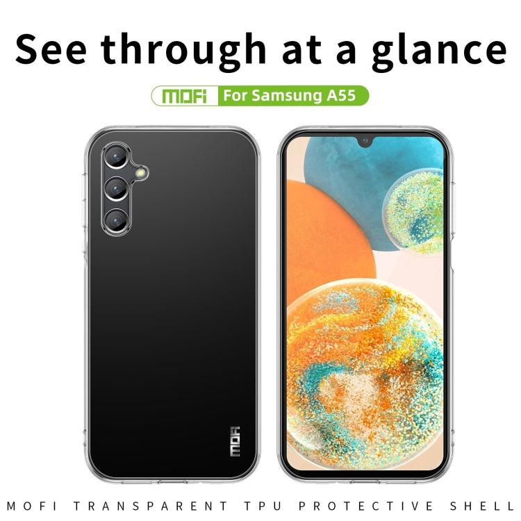 For Samsung Galaxy A55 MOFI Ming Series Ultra-thin TPU Phone Case(Transparent) - Galaxy Phone Cases by MOFI | Online Shopping UK | buy2fix