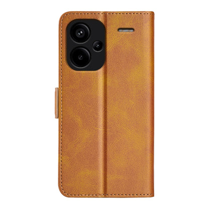 For Xiaomi Redmi Note 13 Pro+ Dual-side Magnetic Buckle Horizontal Flip Leather Phone Case(Yellow) - Note 13 Pro+ Cases by buy2fix | Online Shopping UK | buy2fix