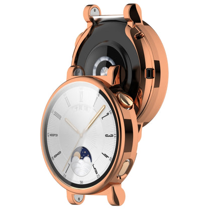 For Huawei Watch GT4 41mm Full Coverage TPU Electroplated Watch Protective Case(Rose Gold) - Watch Cases by buy2fix | Online Shopping UK | buy2fix