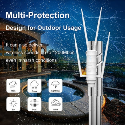 WAVLINK WN572HE4D AC1200 4G LTE WiFi Dual Band 4 Detachable Antennas Router, Plug:EU Plug - Wireless Routers by WAVLINK | Online Shopping UK | buy2fix