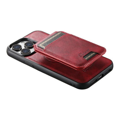 For iPhone 12 Pro Max Suteni H15 MagSafe Oil Eax Leather Detachable Wallet Back Phone Case(Red) - iPhone 12 Pro Max Cases by Suteni | Online Shopping UK | buy2fix