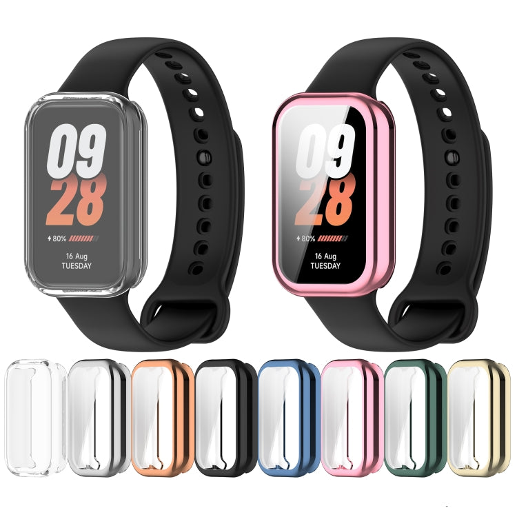 For Xiaomi Smart Band 8 Active Full Package TPU Electroplated Watch Protective Case(Black) - Watch Cases by buy2fix | Online Shopping UK | buy2fix