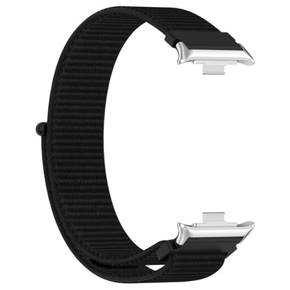 For Redmi Watch 4 Nylon Loop Metal Connector Watch Band(Black) - Watch Bands by buy2fix | Online Shopping UK | buy2fix