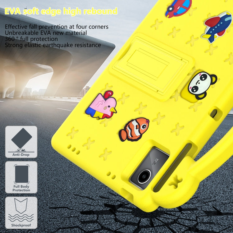 For Lenovo Tab M11 / Xiaoxin Pad 2024 Handle Kickstand Children EVA Shockproof Tablet Case(Yellow) - Lenovo by buy2fix | Online Shopping UK | buy2fix