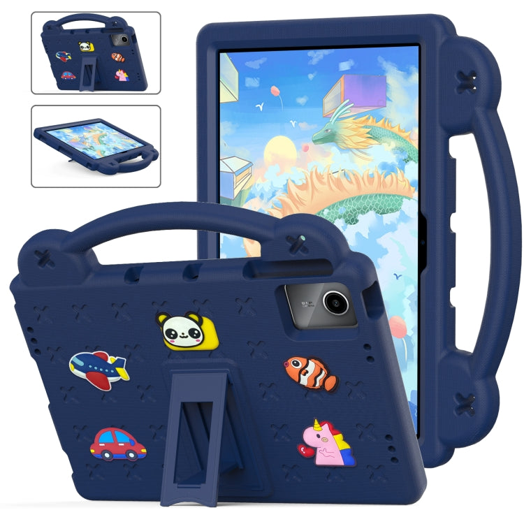 For Huawei MatePad SE 11 2024 Handle Kickstand Children EVA Shockproof Tablet Case(Navy Blue) - Huawei by buy2fix | Online Shopping UK | buy2fix