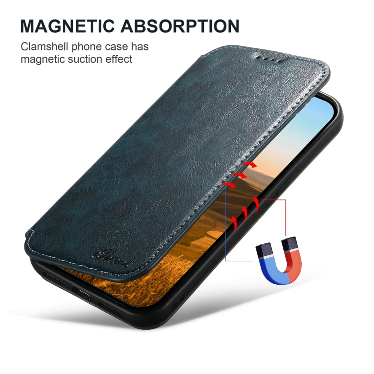 For iPhone 16 Plus Suteni J05 Leather Magnetic MagSafe Phone Case(Blue) - iPhone 16 Plus Cases by Suteni | Online Shopping UK | buy2fix