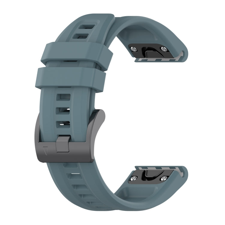 For Garmin Epix Gen2 / Epix Pro Gen2 47mm Solid Color Black Buckle Silicone Quick Release Watch Band(Rock Blue) - Watch Bands by buy2fix | Online Shopping UK | buy2fix