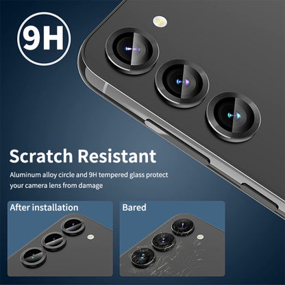 For Samsung Galaxy A55 ENKAY Hat-Prince 9H Rear Camera Lens Aluminium Alloy Tempered Glass Film(Black) - Galaxy Tempered Glass by ENKAY | Online Shopping UK | buy2fix