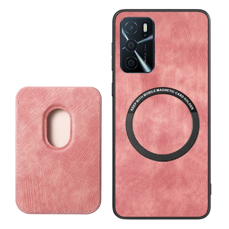 For OPPO K11X 5G Retro Leather Card Bag Magnetic Phone Case(Pink) - OPPO Cases by buy2fix | Online Shopping UK | buy2fix