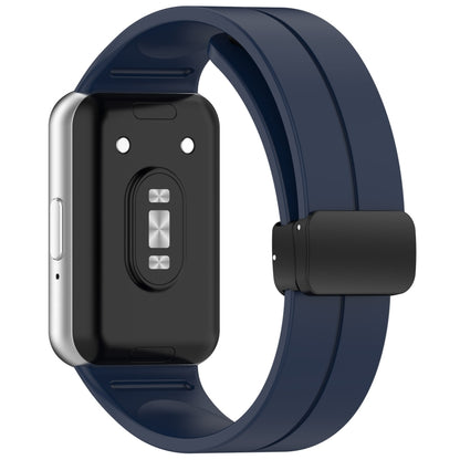 For Samsung Galaxy Fit 3 SM-R390 Magnetic Folding Buckle Silicone Watch Band(Midnight Blue) - Watch Bands by buy2fix | Online Shopping UK | buy2fix