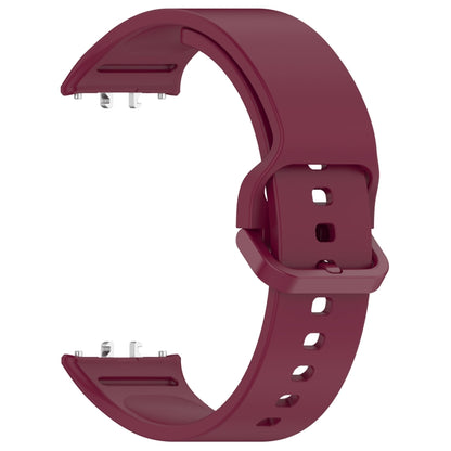 For Samsung Galaxy Fit 3 Solid Color Colorful Buckle Silicone Watch Band(Wine Red) - Watch Bands by buy2fix | Online Shopping UK | buy2fix