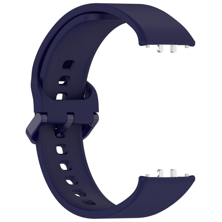 For Samsung Galaxy Fit 3 Solid Color Colorful Buckle Silicone Watch Band(Dark Blue) - Watch Bands by buy2fix | Online Shopping UK | buy2fix