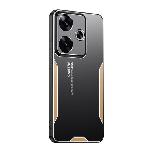 For Xiaomi Redmi Turbo3 Blade Series TPU Hybrid Metal Phone Case(Gold) - Xiaomi Cases by buy2fix | Online Shopping UK | buy2fix