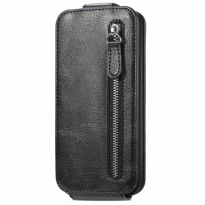 For OnePlus 12 Zipper Wallet Vertical Flip Leather Phone Case(Black) - OnePlus Cases by buy2fix | Online Shopping UK | buy2fix