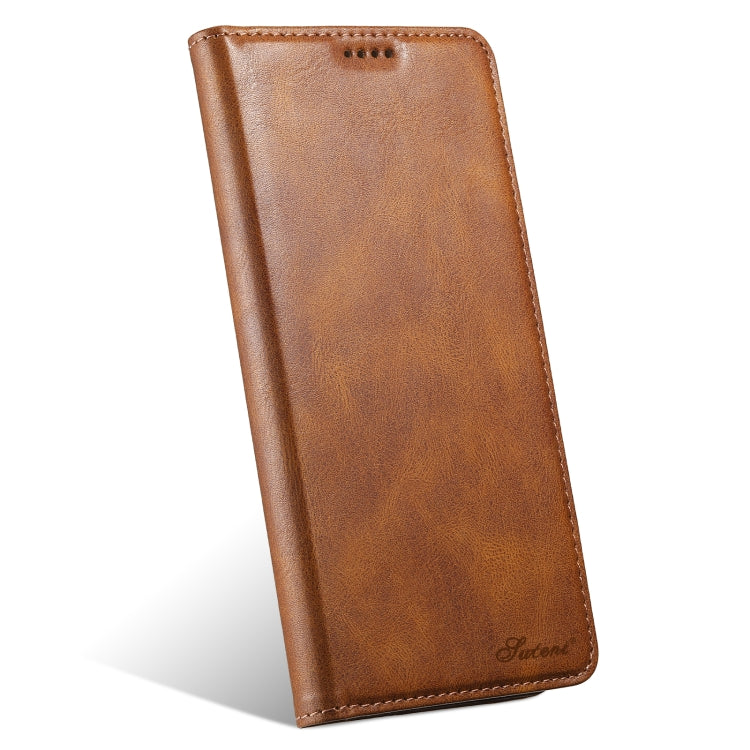 For Samsung Galaxy S24 5G Suteni J02 Oil Wax Wallet Leather Phone Case(Brown) - Galaxy S24 5G Cases by Suteni | Online Shopping UK | buy2fix