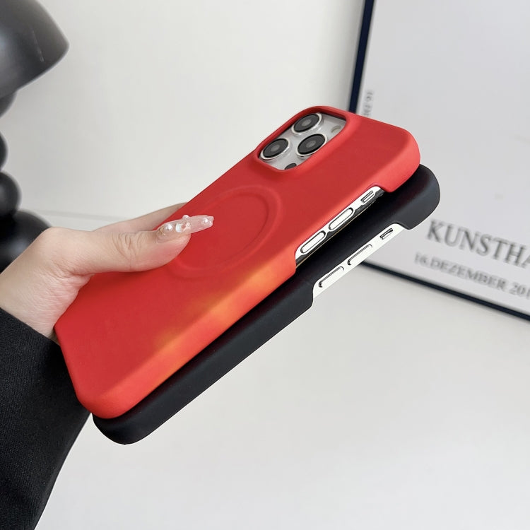 For iPhone 14 Plus MagSafe Thermal Sensor Discoloration Silicone Phone Case(Red) - iPhone 14 Plus Cases by buy2fix | Online Shopping UK | buy2fix