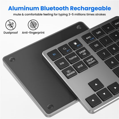 K-35 Computer Laptop Keyboard 35-Keys Tablet Accessories Bluetooth Keypad(Black Gray) - Wireless Keyboard by buy2fix | Online Shopping UK | buy2fix