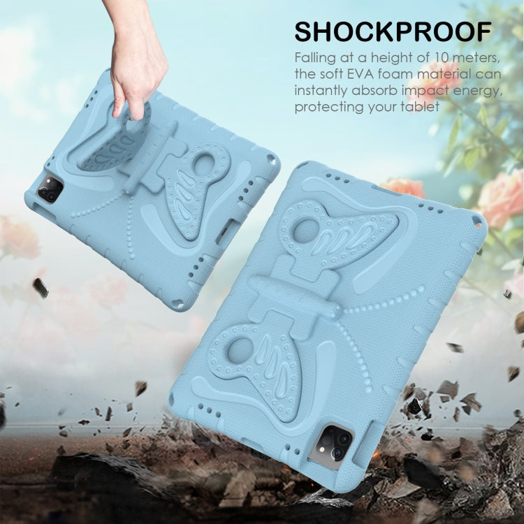 For iPad Pro 11 2024 Butterfly Bracket EVA Shockproof Tablet Case(Light Blue) - iPad Pro 11 2024 Cases by buy2fix | Online Shopping UK | buy2fix