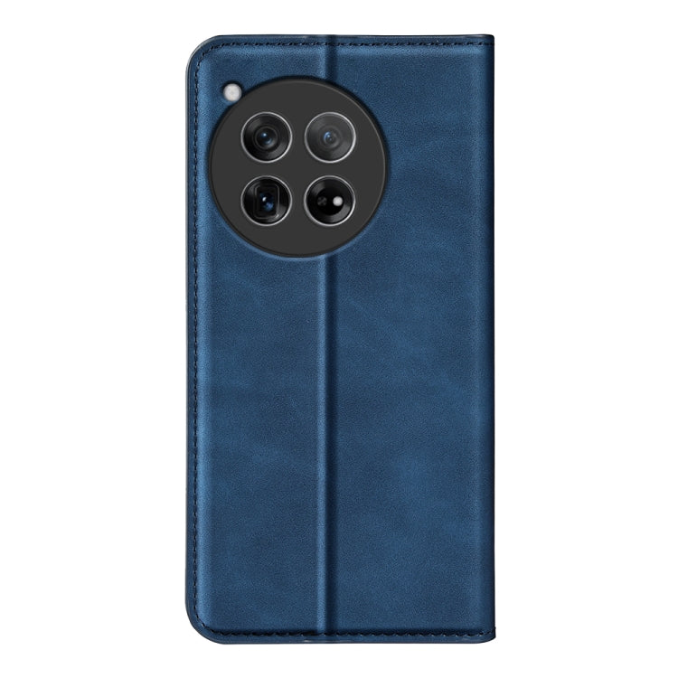 For OnePlus 12 Retro-skin Magnetic Suction Leather Phone Case(Dark Blue) - OnePlus Cases by buy2fix | Online Shopping UK | buy2fix