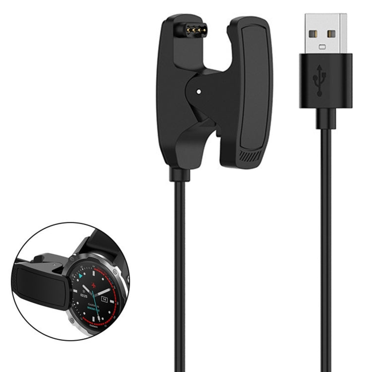 For Garmin Descent MK2S Smart Watch USB Charging Cable With Data Function(Black) - Charger by buy2fix | Online Shopping UK | buy2fix