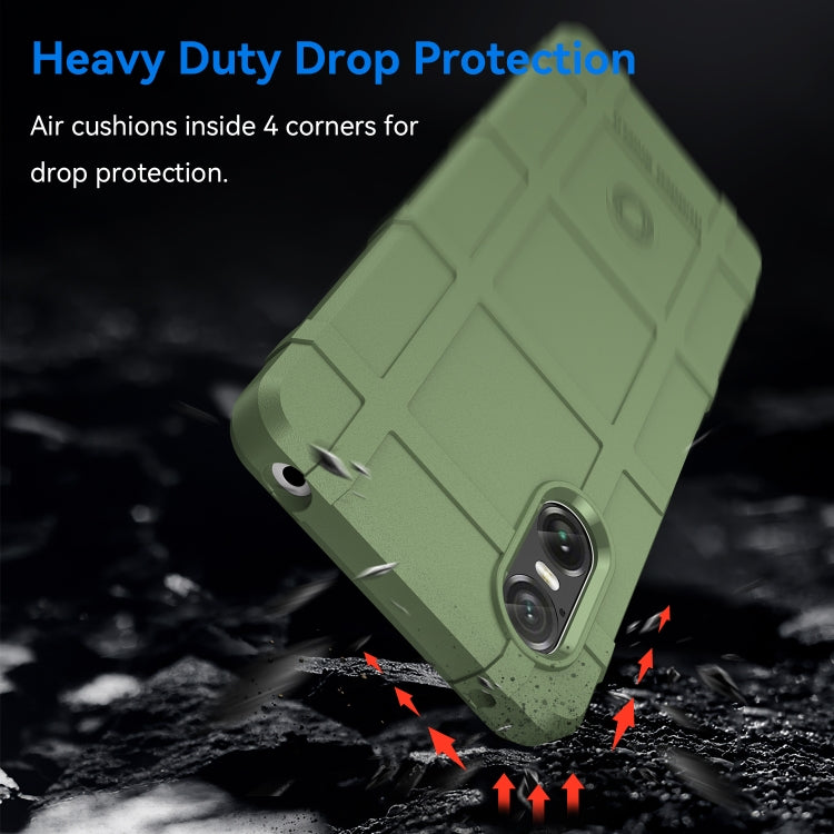 For Sony Xperia 10 VI Full Coverage Shockproof TPU Phone Case(Army Green) - Sony Cases by buy2fix | Online Shopping UK | buy2fix