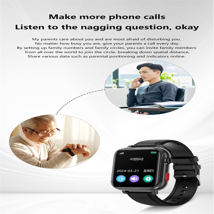 G18 1.83 inch Color Screen Smart Watch Leather Strap, Support  Noninvasive Blood Sugar / Uric Acid(Black) - Smart Watches by buy2fix | Online Shopping UK | buy2fix