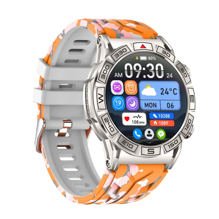 KC80 1.43 inch Color Screen Smart Watch, Support AI Voice Assistant / Bluetooth Call(Camouflage Orange) - Smart Watches by buy2fix | Online Shopping UK | buy2fix